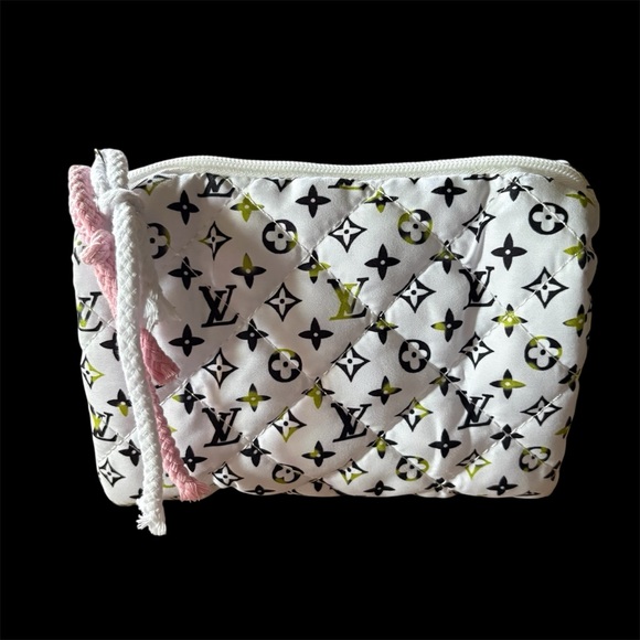 Fashion Small White Multicolored Cosmetic Makeup Bag - Picture 2 of 8